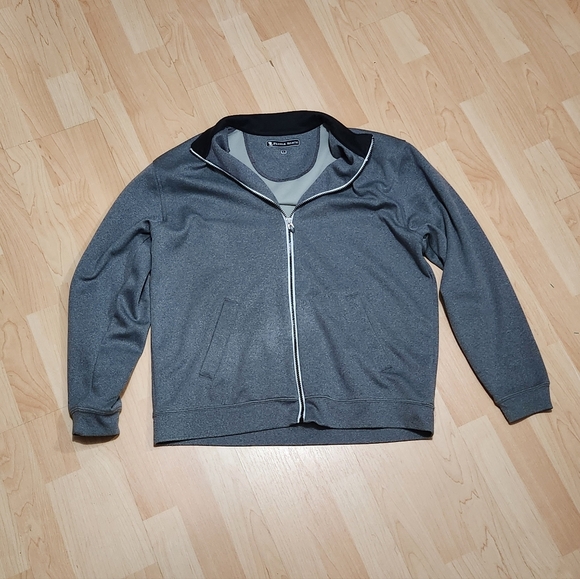 Pebble Beach Gray Zip Up Sweater - Picture 1 of 5